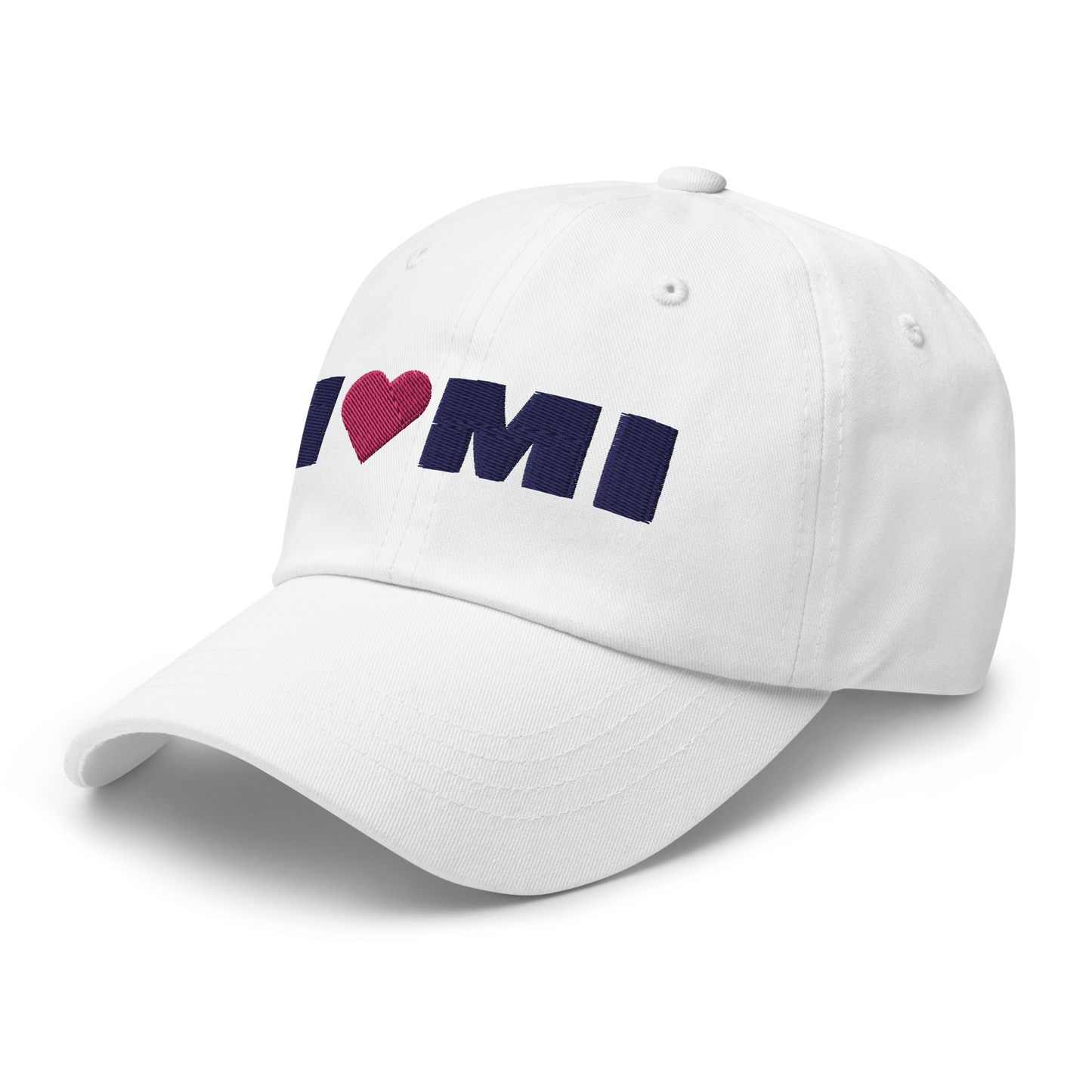 Michigan 'I ❤️ MI' Dad Hat (French Olive Font)