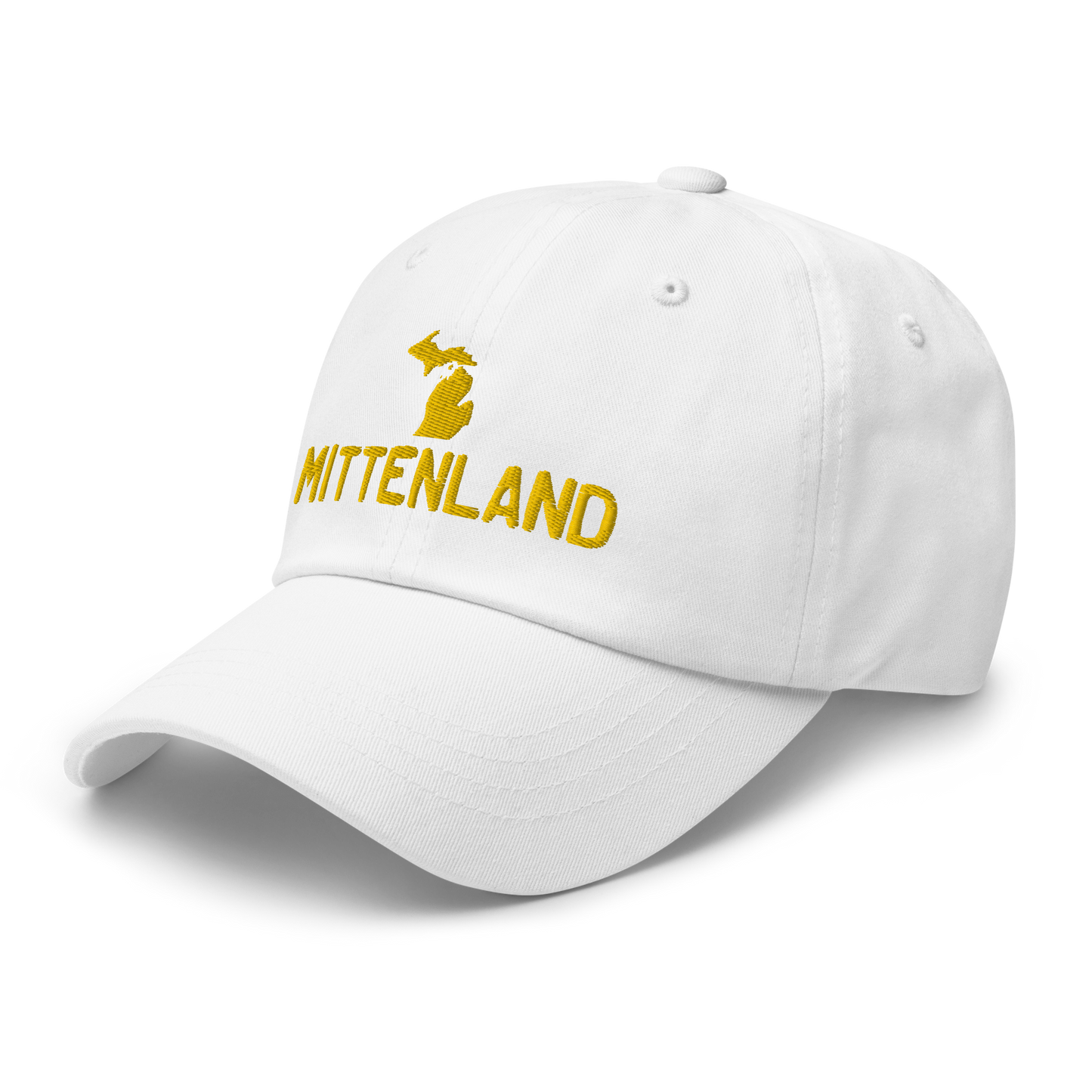 Michigan 'Mittenland' Dad Hat | Gold Embroidery