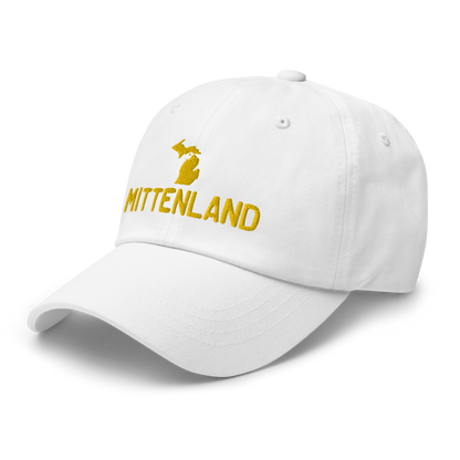 Michigan 'Mittenland' Dad Hat | Gold Embroidery