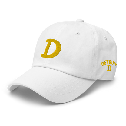 Detroit 'Old French D' Dad Hat (w/ Side Design) | Gold Embroidery