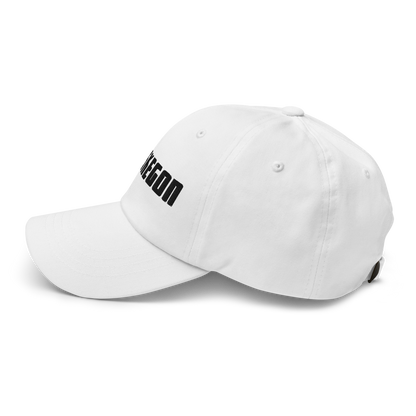 'Muskegon' Dad Hat | White/Black Emboridery