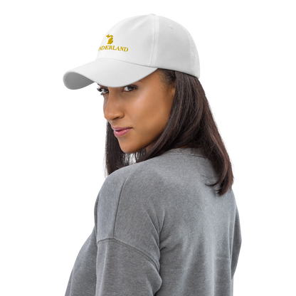 Michigan 'Wonderland' Dad Hat (Didone Font) | Gold Embroidery