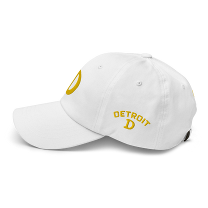 Detroit 'Old French D' Dad Hat (w/ Side Design) | Gold Embroidery