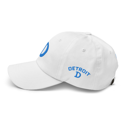 Detroit 'Old French D' Dad Hat (w/ Side Design) | Azure Embroidery