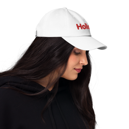 'Holland' Dad Hat | White/Red Embroidery