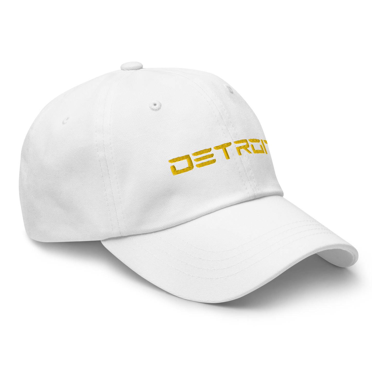 'Detroit' Dad Hat (Electric Font) | Gold Embroidery