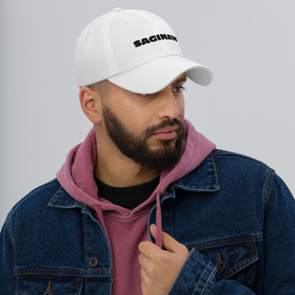 'Saginaw' Dad Hat | White/Black Embroidery