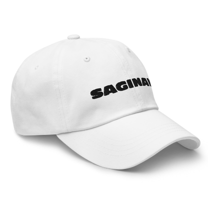 'Saginaw' Dad Hat | White/Black Embroidery