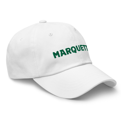 'Marquette' Dad Hat | Gold/Green Embroidery