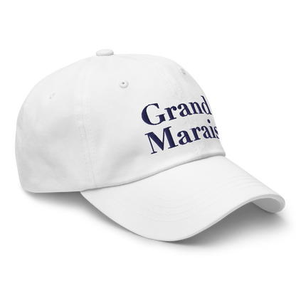 'Grand Marais' Dad Hat | White/Black Embroidery