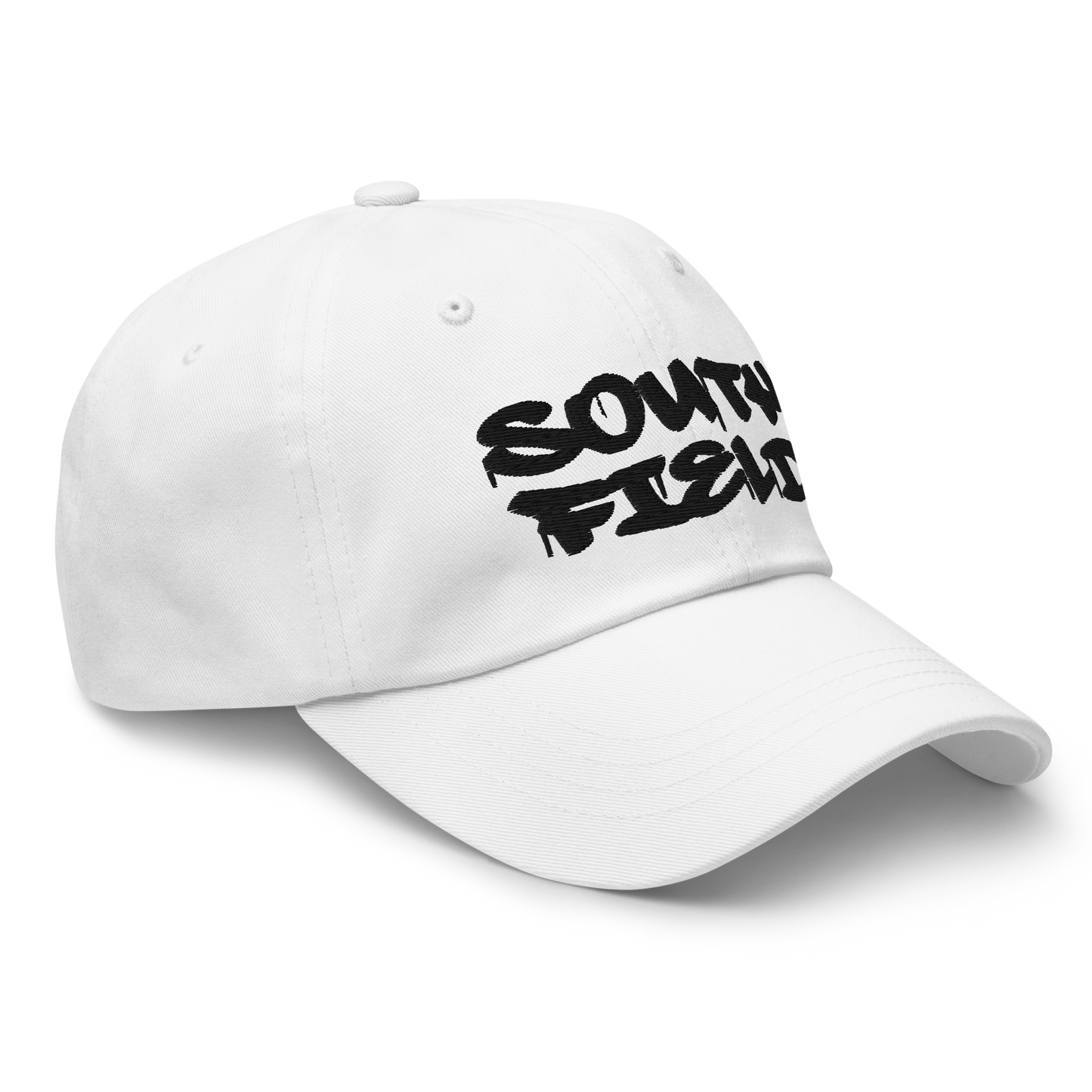 'Southfield' Dad Hat | White/Black Embroidery