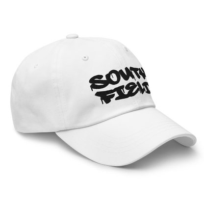 'Southfield' Dad Hat | White/Black Embroidery