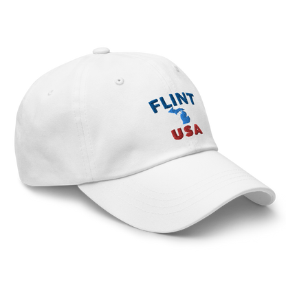 'Flint USA' Dad Hat (w/ Michigan Outline)