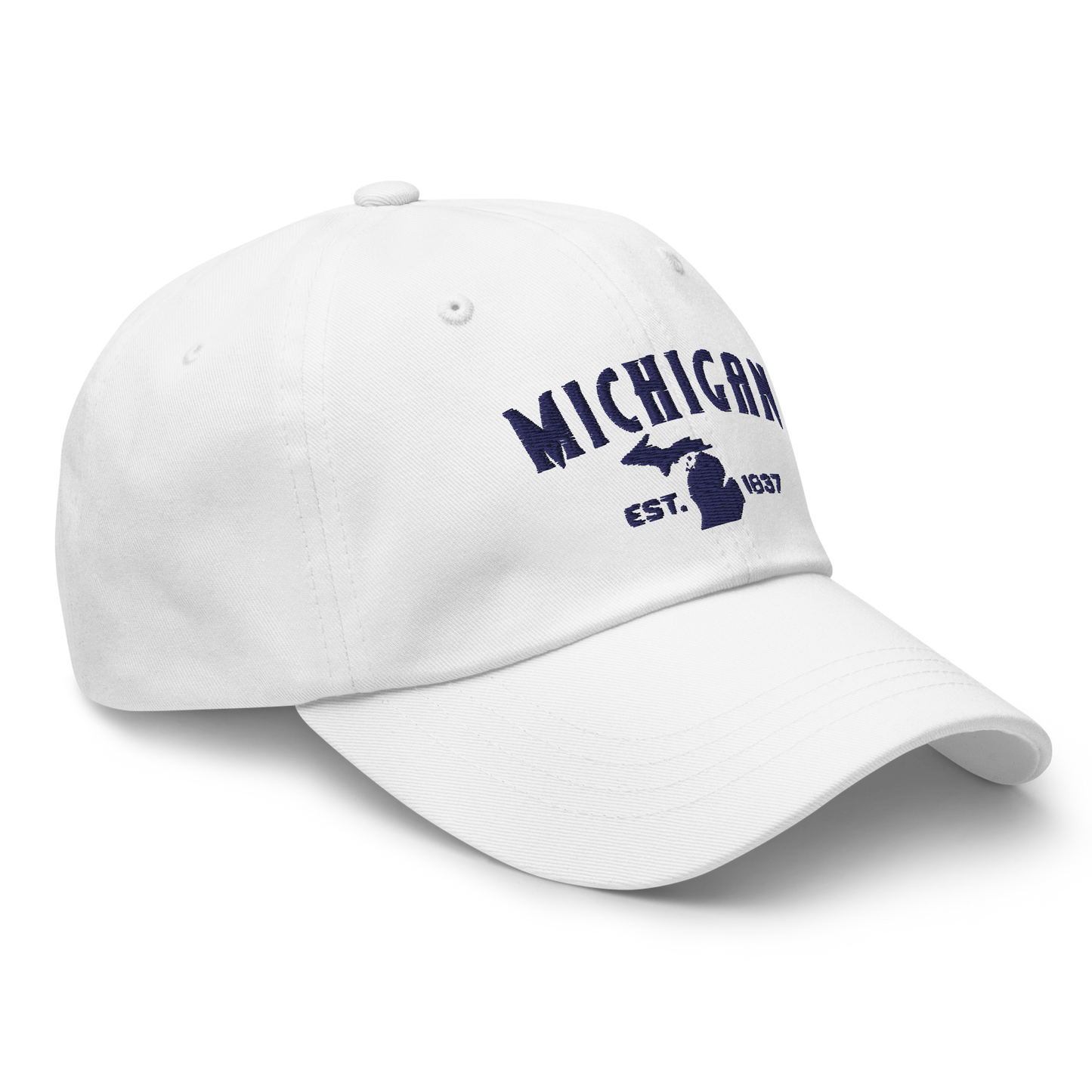 'Michigan EST 1837' Dad Hat (Vicious Mustelid Font)