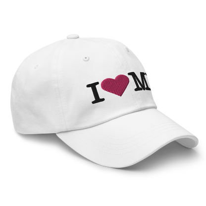 Michigan 'I ❤️ MI' Dad Hat (Typewriter Font)