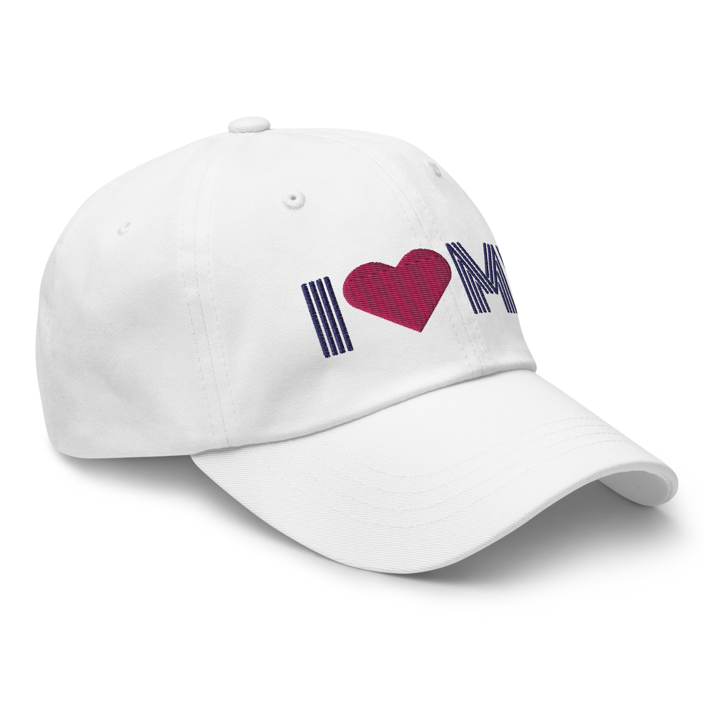 Michigan 'I ❤️ MI' Dad Hat (Metalpress Font)