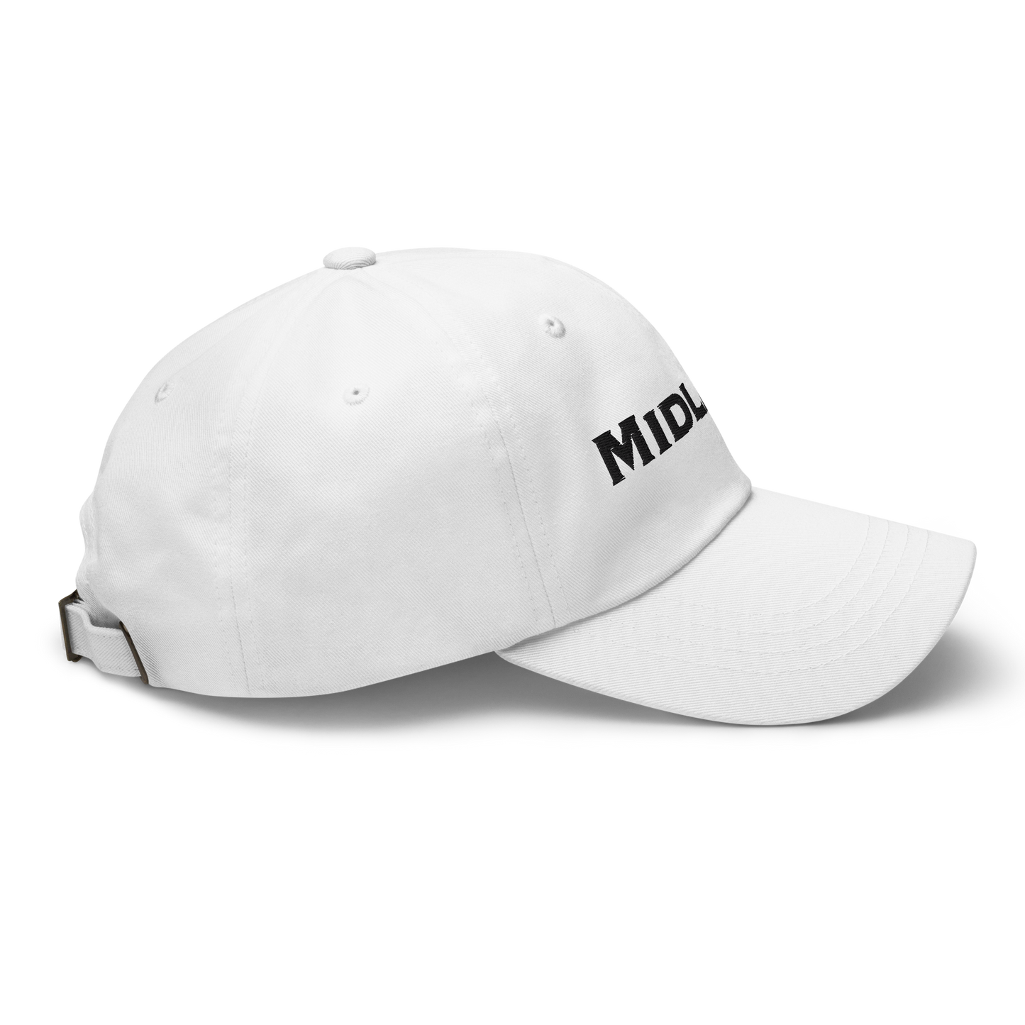 'Midland' Dad Hat | White/Black Embrodery