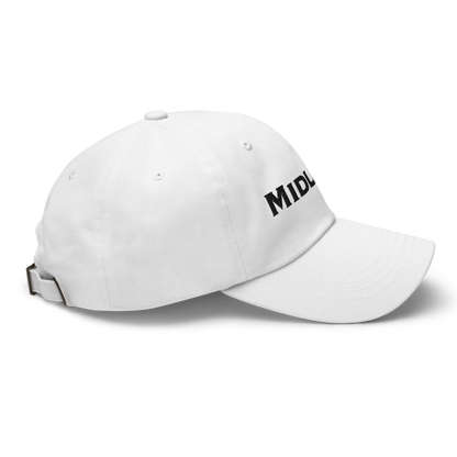 'Midland' Dad Hat | White/Black Embrodery