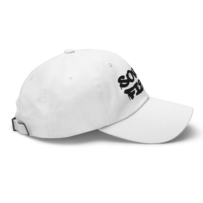 'Southfield' Dad Hat | White/Black Embroidery