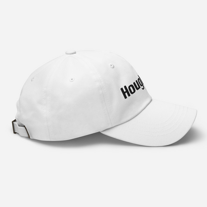 'Houghton' Dad Hat | White/Black Embroidery