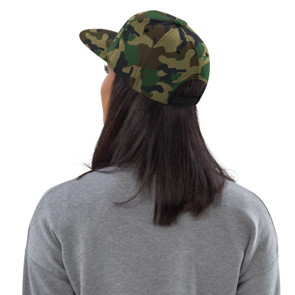 Michigan Upper Peninsula Camo Snapback (w/ UP Outline)