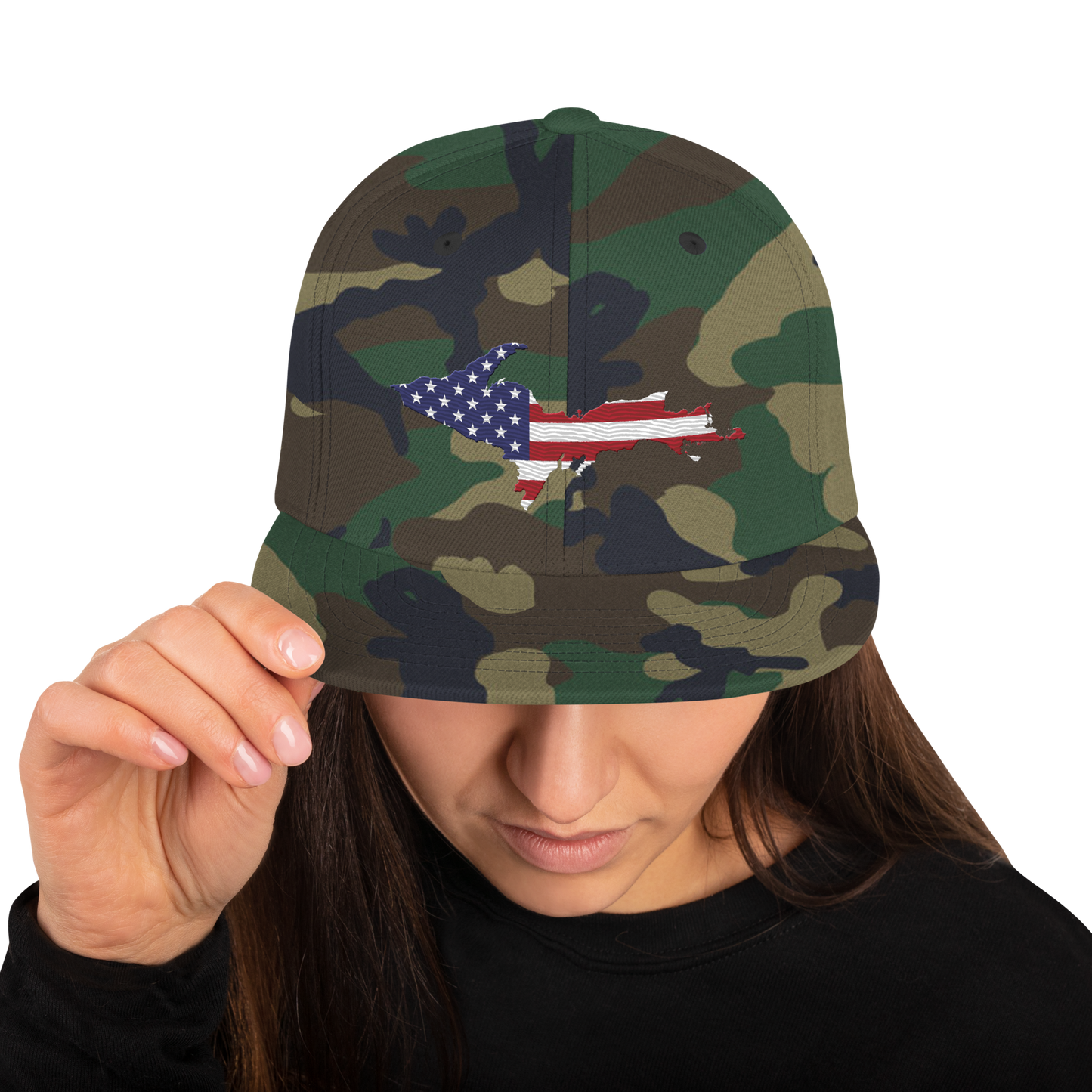 Michigan Upper Peninsula Camo Snapback (Patriot Edition)