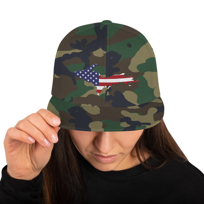 Michigan Upper Peninsula Camo Snapback (Patriot Edition)