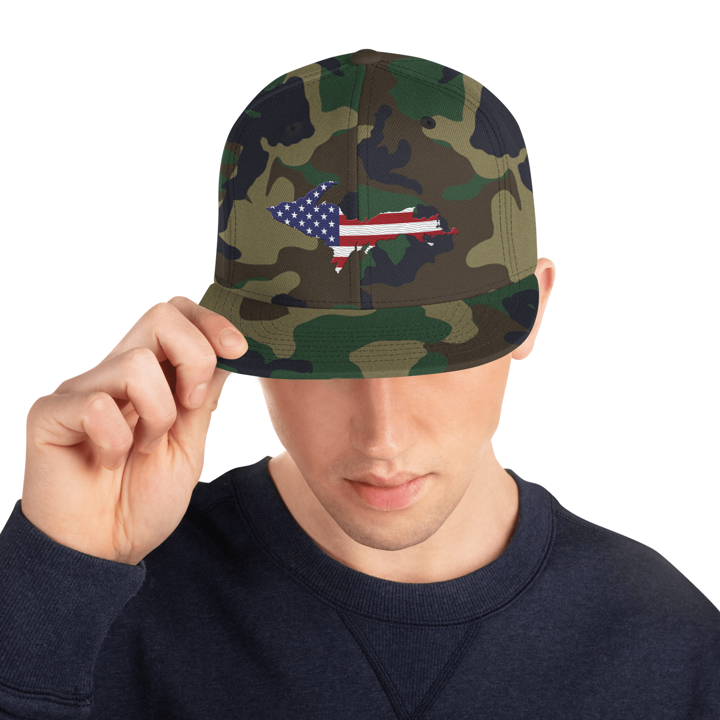 Michigan Upper Peninsula Camo Snapback (Patriot Edition)