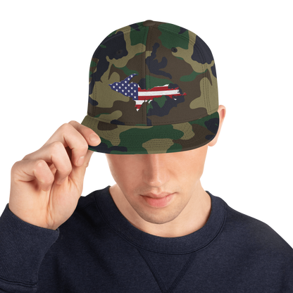 Michigan Upper Peninsula Camo Snapback (Patriot Edition)