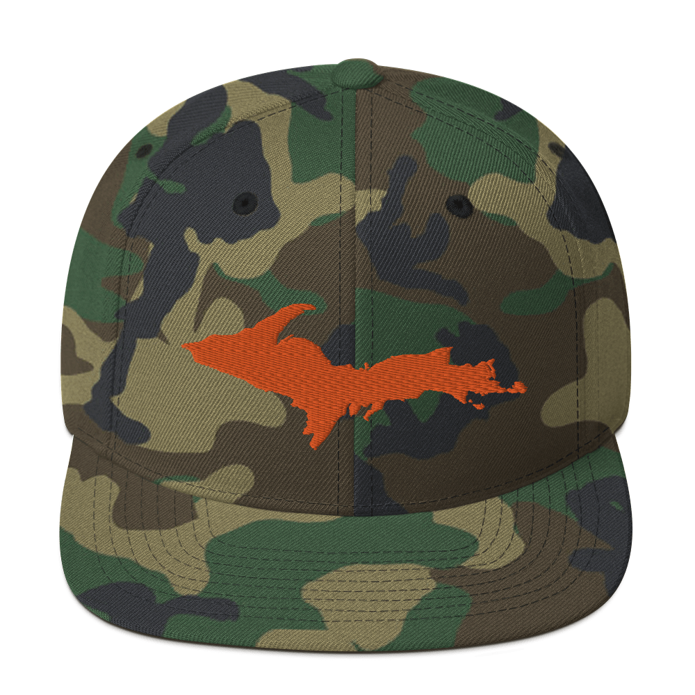 Michigan Upper Peninsula Camo Snapback (w/ UP Outline)