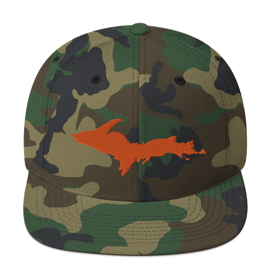 Michigan Upper Peninsula Camo Snapback (w/ UP Outline)