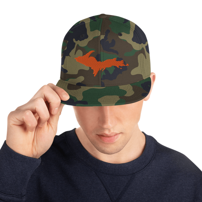 Michigan Upper Peninsula Camo Snapback (w/ UP Outline)