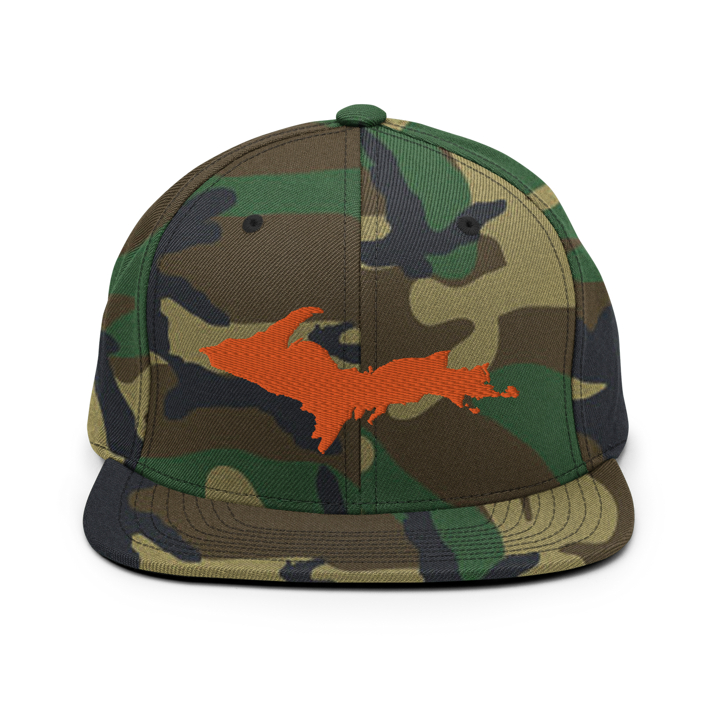 Michigan Upper Peninsula Camo Snapback (w/ UP Outline)