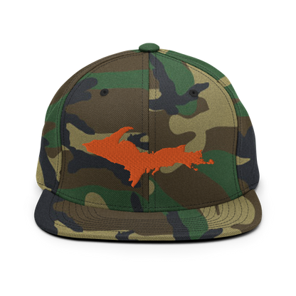 Michigan Upper Peninsula Camo Snapback (w/ UP Outline)