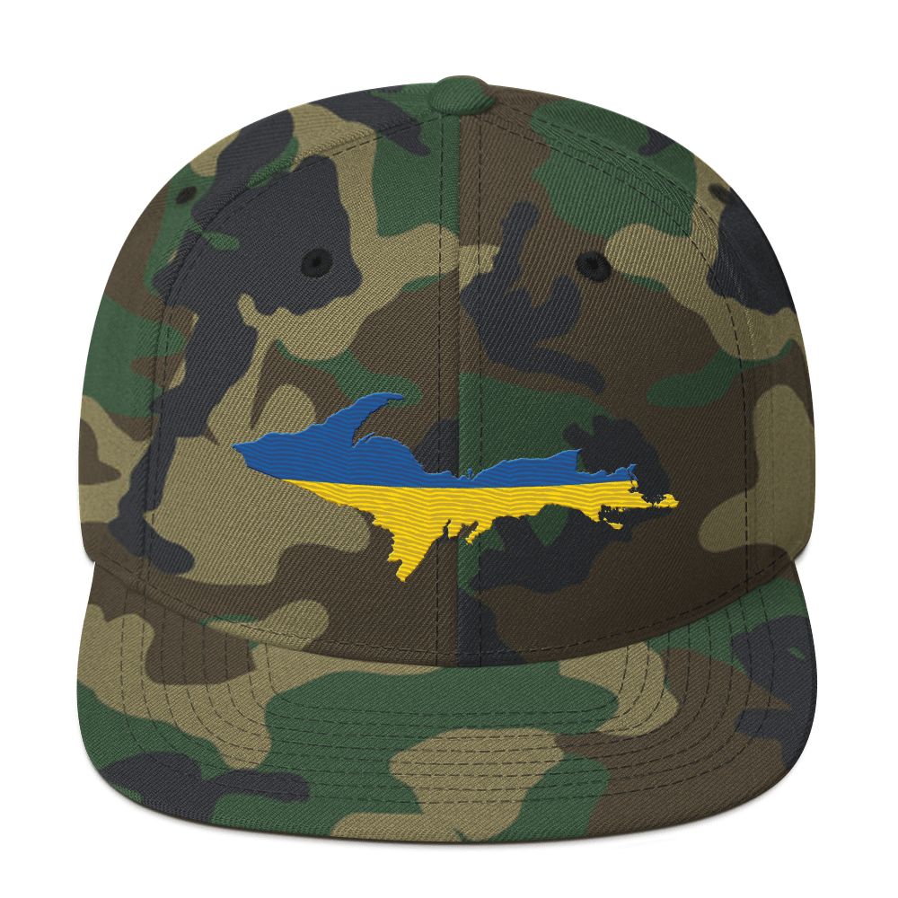 Michigan Upper Peninsula Camo Snapback (Ukraine Edition)