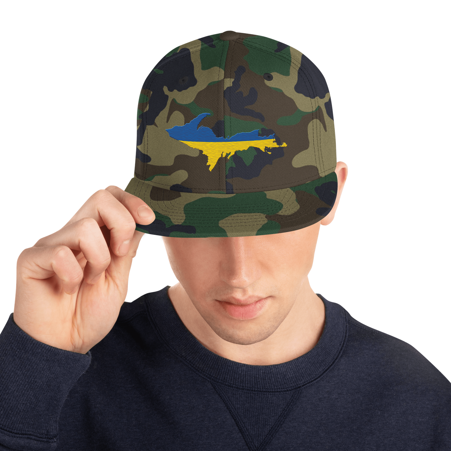 Michigan Upper Peninsula Camo Snapback (Ukraine Edition)