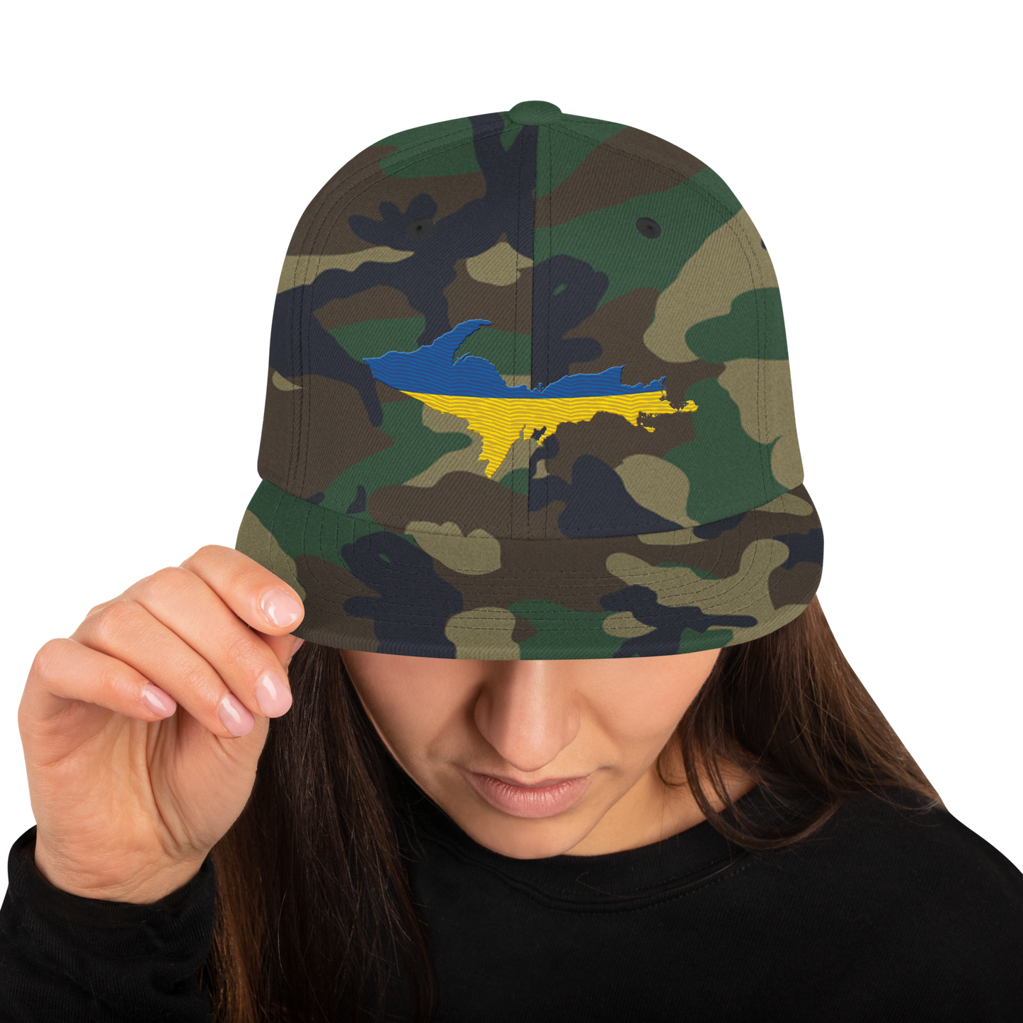 Michigan Upper Peninsula Camo Snapback (Ukraine Edition)