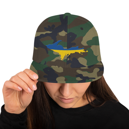 Michigan Upper Peninsula Camo Snapback (Ukraine Edition)