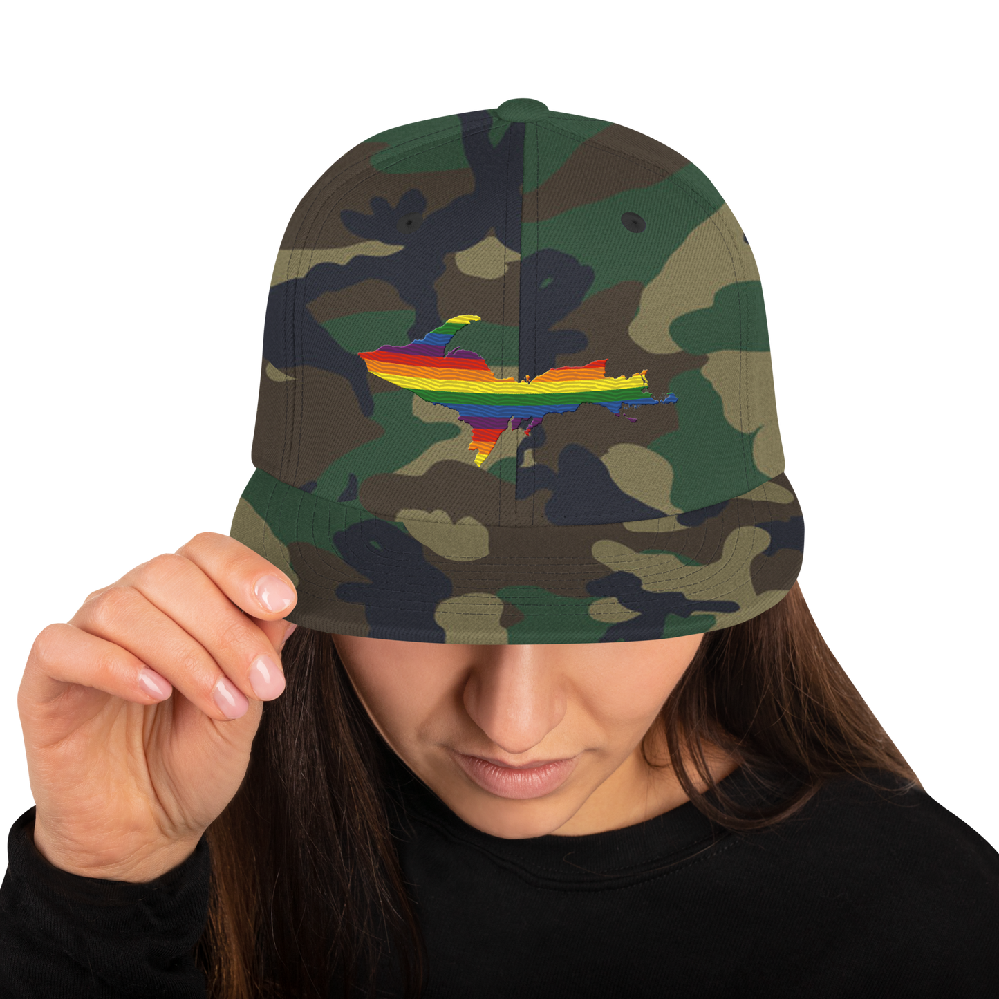 Michigan Upper Peninsula Camo Snapback (Pride Edition)