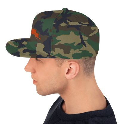 Michigan Upper Peninsula Camo Snapback (w/ UP Outline)