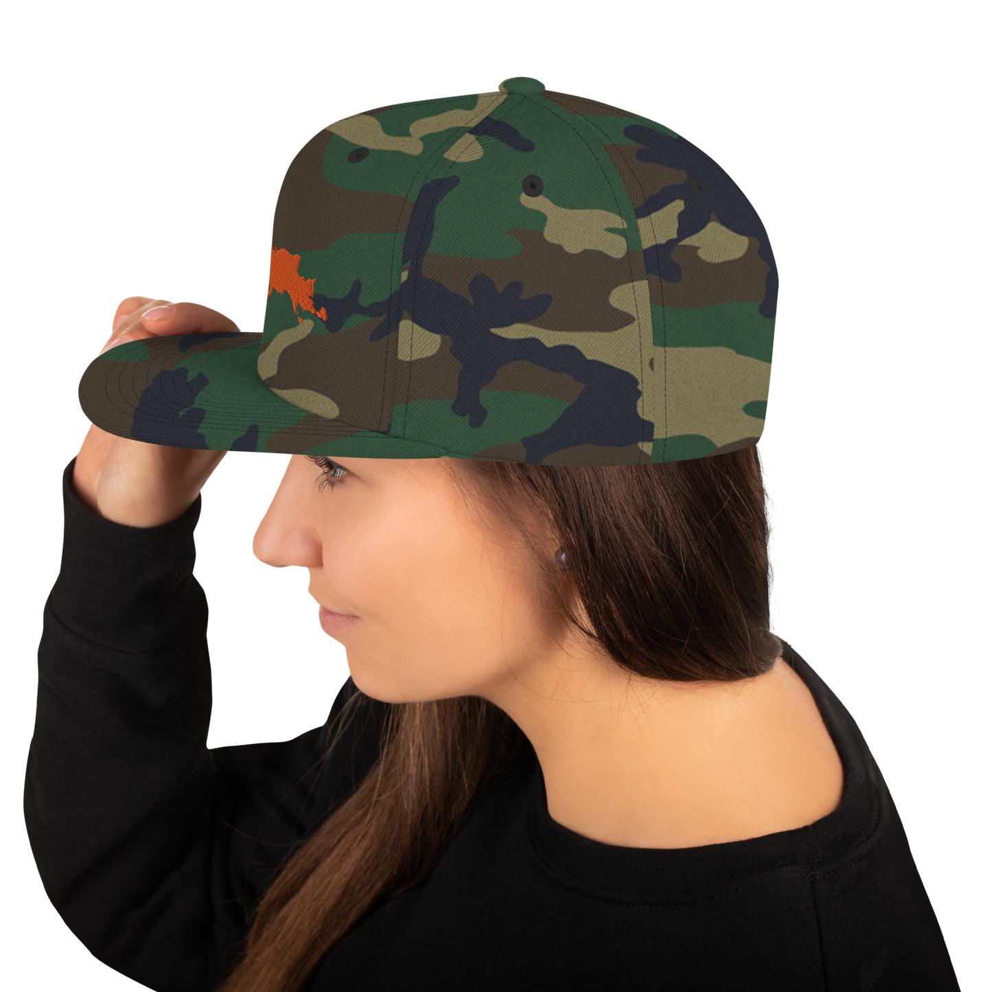 Michigan Upper Peninsula Camo Snapback (w/ UP Outline)