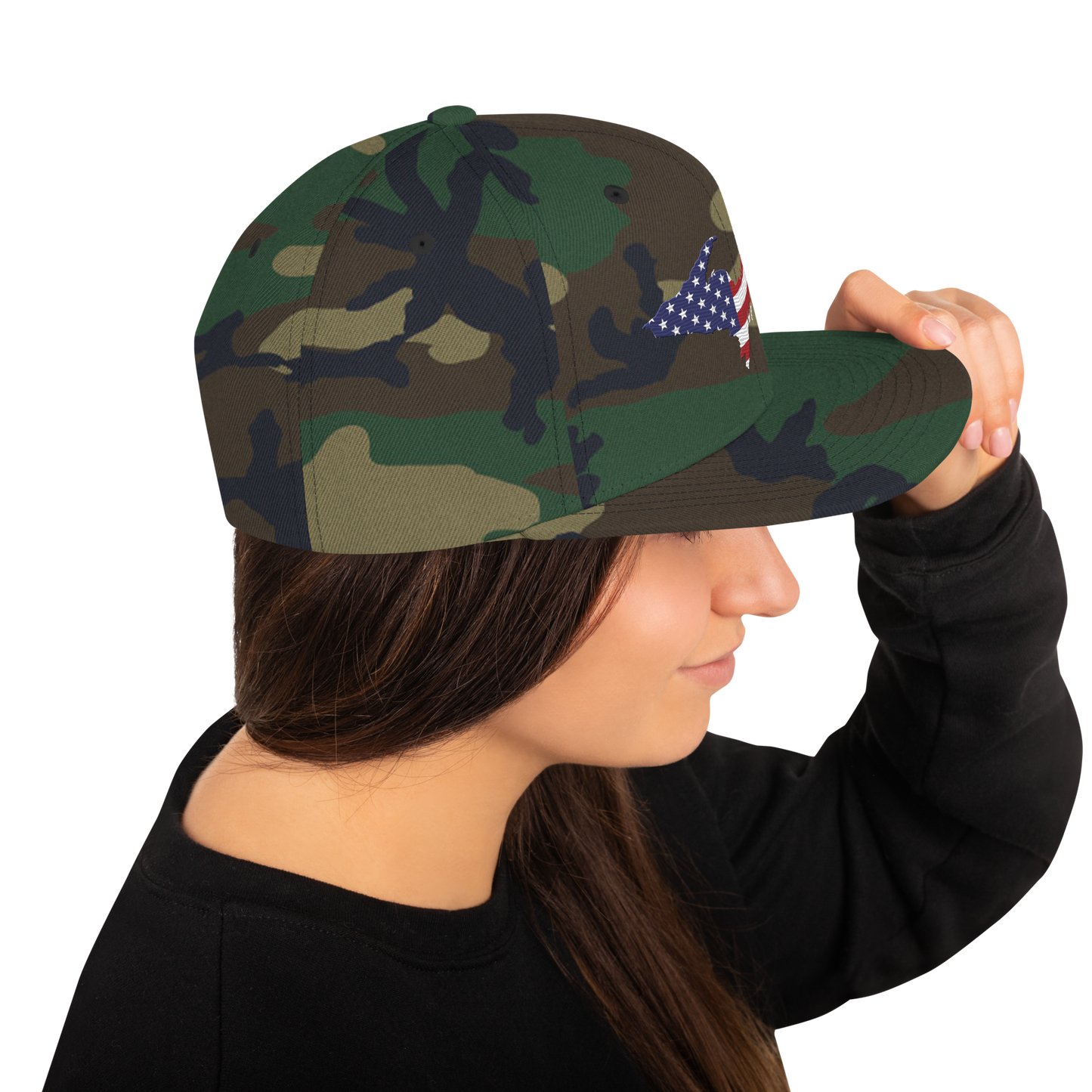 Michigan Upper Peninsula Camo Snapback (Patriot Edition)