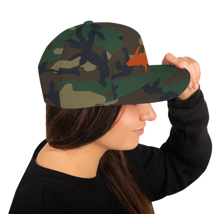 Michigan Upper Peninsula Camo Snapback (w/ UP Outline)