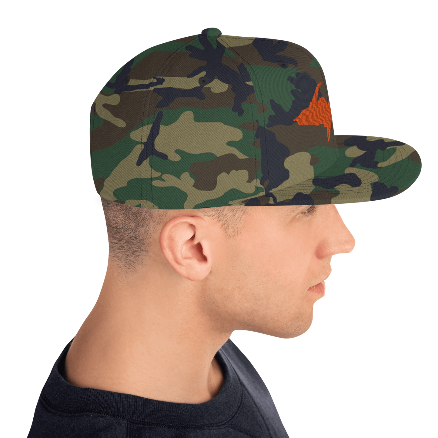 Michigan Upper Peninsula Camo Snapback (w/ UP Outline)