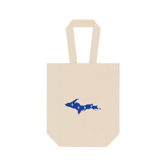 Michigan Upper Peninsula Double Wine Tote Bag (w/ UP Quebec Flag Outline)
