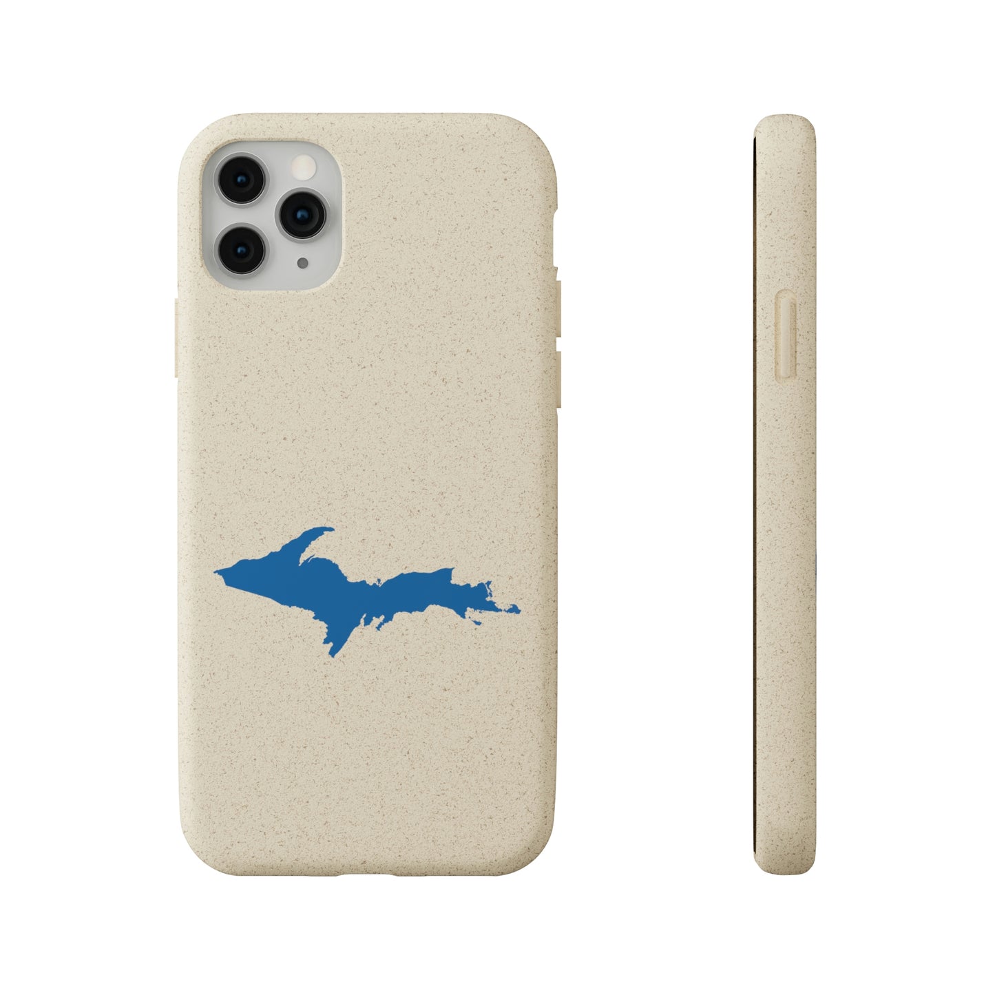 Michigan Upper Peninsula Biodegradable Phone Cases (w/ Azure UP Outline) | Apple iPhone