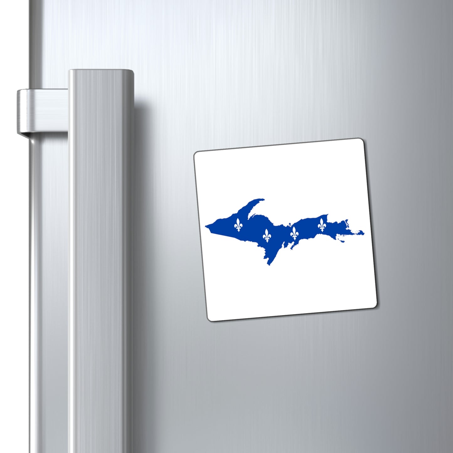 Michigan Upper Peninsula Square Magnet (w/ UP Quebec Flag Outline)