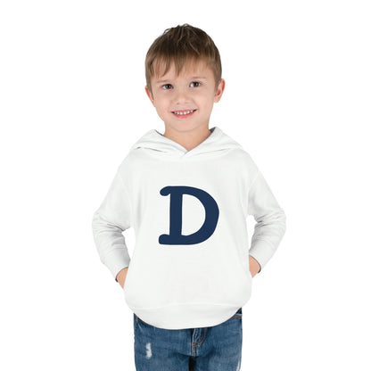 Detroit 'Old French D' Hoodie (White/Navy Full Body Outline) | Unisex Toddler