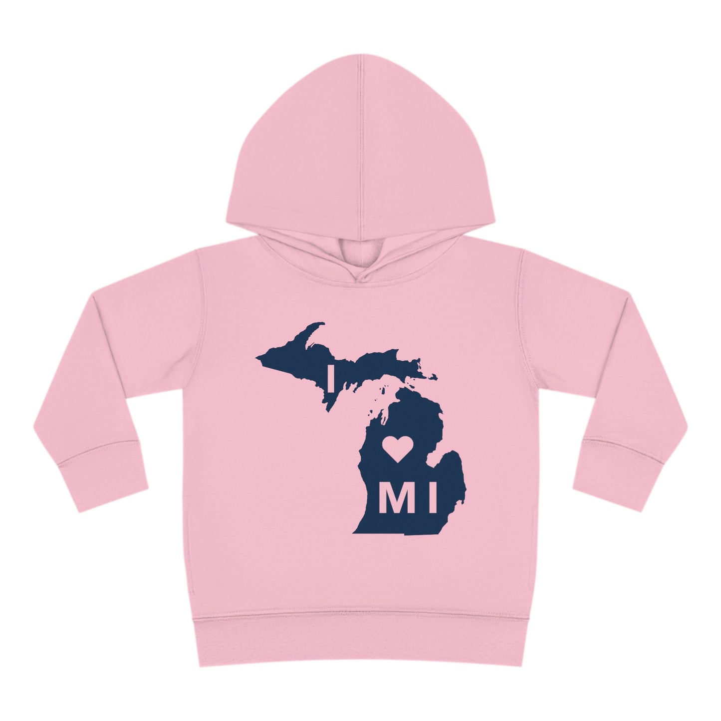 Michigan 'I ♡ MI' Hoodie (w/Full Body Outline| Unisex Toddler