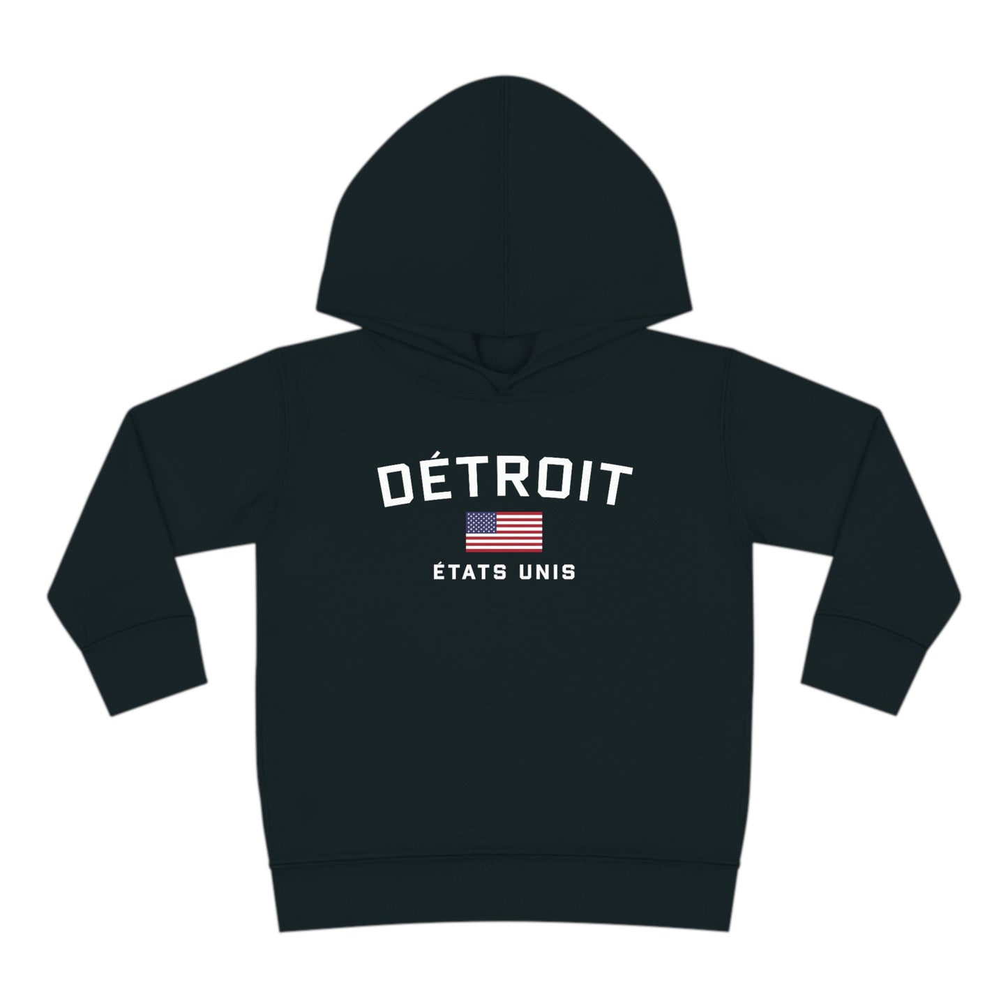 'Détroit États Unis' Hoodie (w/USA Flag Outline) | Unisex Toddler